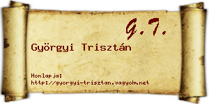 Györgyi Trisztán névjegykártya